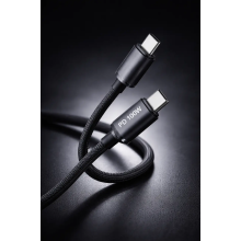 Кабель Moltis USB-C / USB-C 1м, PD 100W, быстрая зарядка ноутбука и телефона 10119