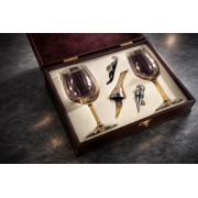 Премиум набор для вина Moltis  — электрооткрывалка, аэратор, пробка и 2 бокала, подарок мужчине и женщине 10120