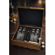 Подарочный набор для виски Moltis MR-1020: 2 бокала Rocks + 8 охлаждающих кубиков, в коробке MR-1020