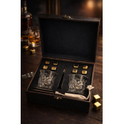 Подарочный набор для виски Moltis MR-1017 — 2 бокала Rocks и 8 охлаждающих кубиков для виски, бурбона и коктейлей