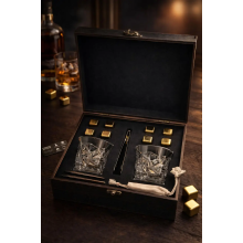 Подарочный набор для виски Moltis MR-1017 — 2 бокала Rocks и 8 охлаждающих кубиков для виски, бурбона и коктейлей