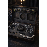 Электрический смокер для виски Moltis в деревянной коробке — подарочный набор для копчения виски, коктейлей, бурбона и рома