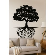 Декоративное панно-картина Дерево с корнями “Дерево, растущее из сердца земли” настенный декор 60х80 (MP-113-4)