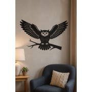 Панно – декор для стен, стильная картина для дома и офиса "Сова" 100х60 (MP-114-6)