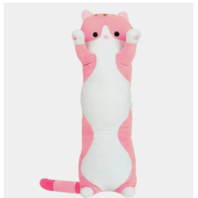 Мягкая игрушка, игрушка -обнимашка Кот Батон  140 см, розовый
