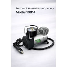Компрессор автомобильный Moltis 12В электрический, автостоп, 37 л/мин, 7 атм, для подкачки шин R13–R17 10009