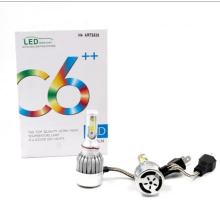 Набор LED ламп для автомобыля C6 цоколь - H3 Холодный белый свет 