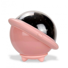Ночник в форме летающей тарелки SM, цвет - Pink, детский ночник "UFO Projectiing Lamp"