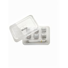 Кубики для виски и других напитков Moltis металлические Серебро + щипцы Whiskey Stones SILVER 6 шт