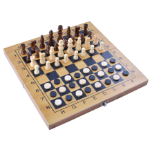 Игровой подарочный набор 3в1 Шахматы, Шашки, Нарды (34,5*34,5 см) B3517